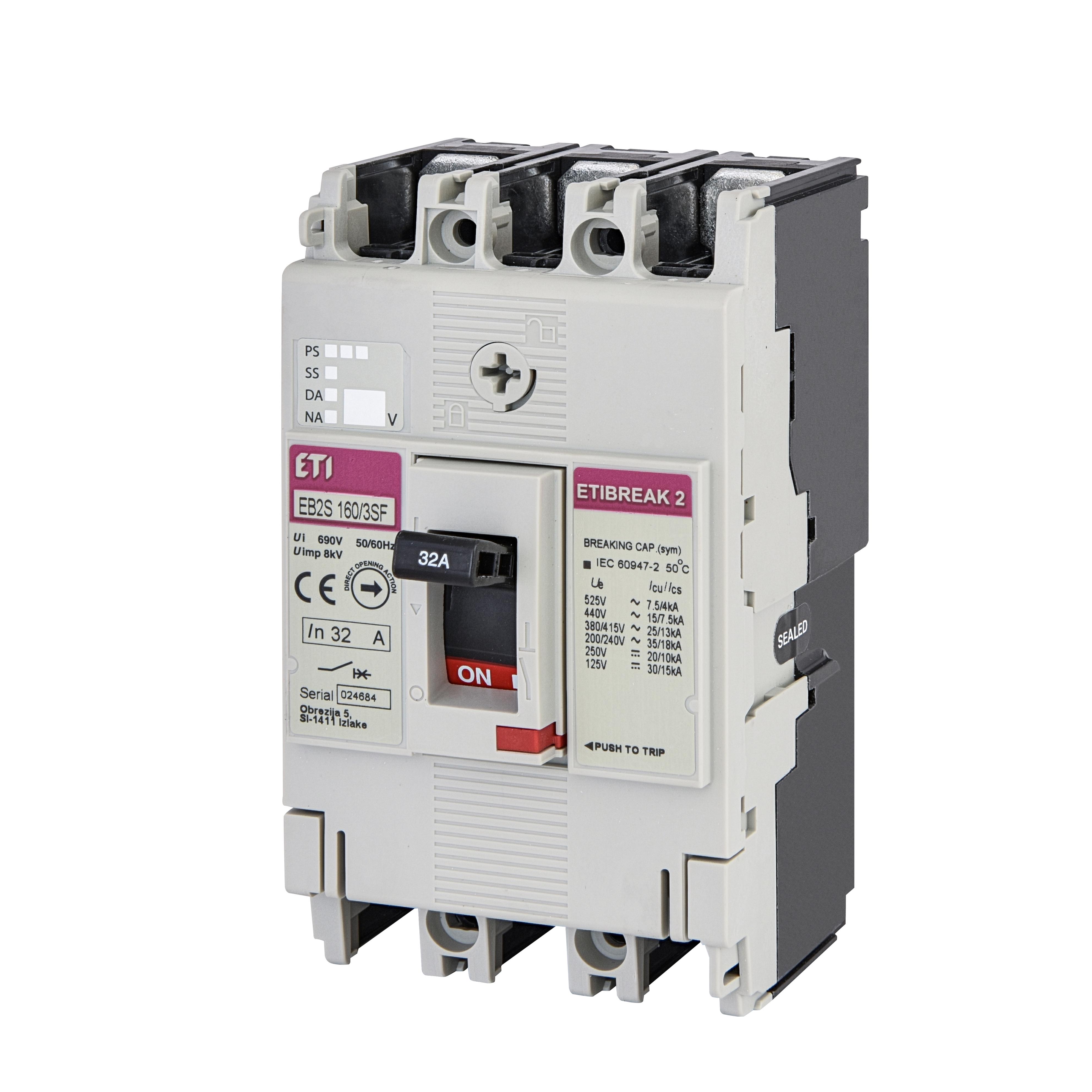 Автоматический выключатель 3P 32A 25 kA ETIBREAK EB2S 160/3SF 4671830