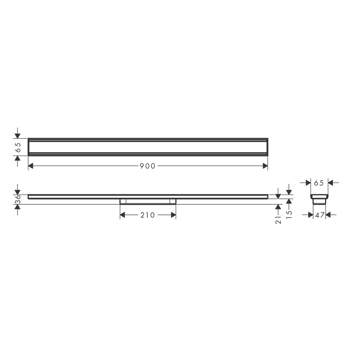 Трап для душа Hansgrohe RainDrain 56199800 900 мм (170625) - фото 2