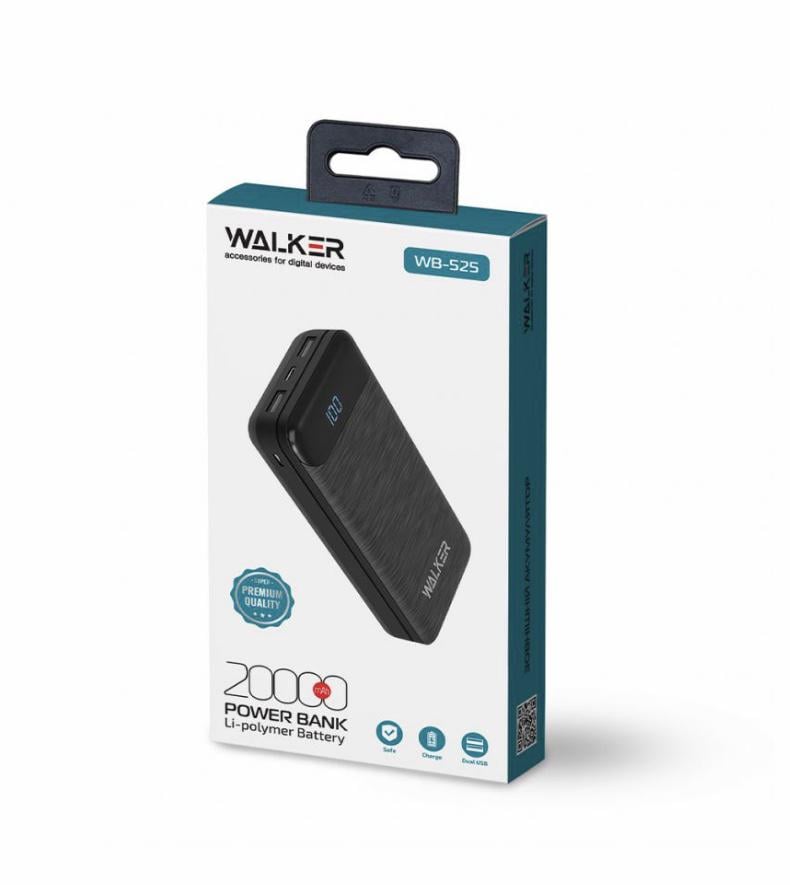 Повербанк WALKER WB-525 20000mAh Black (001)