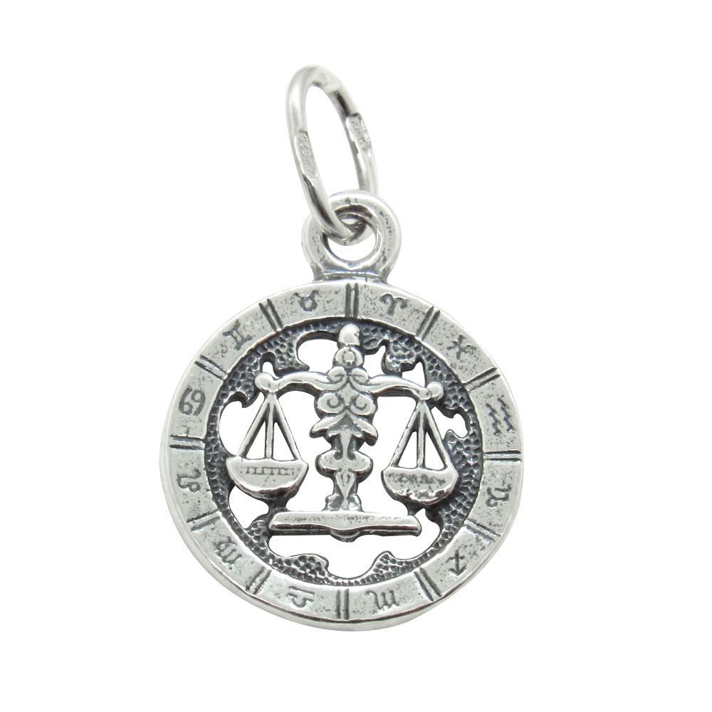 Срібний підвіс знак зодіаку Терези 24 вересня-23 жовтня (1170361646)