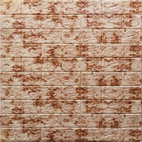 Панель самоклеющаяся 3D под кирпич красный мрамор 700x770x5 мм