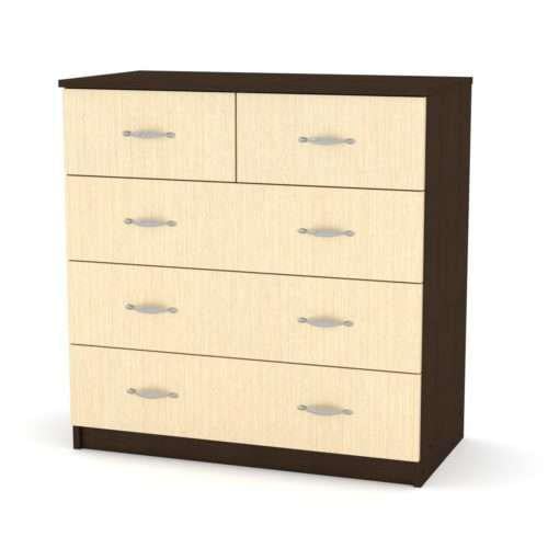Комод Компаніт 2/3 с выдвижными ящиками для белья и одежды 810x828x414 мм Венге комби