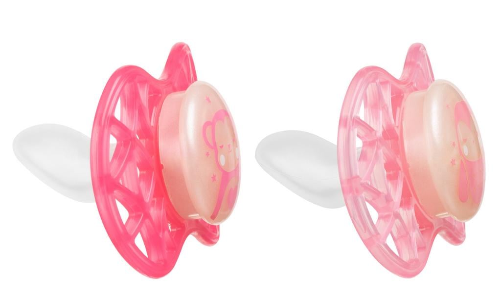 Пустышка ортодонтической формы Nuvita Air 55 Обезьяна/Сова 2 шт. (NV7086GF) - фото 2 Пустышка ортодонтической формы Nuvita Air 55 Обезьяна/Сова 2 шт. (NV7086GF) - фото 2