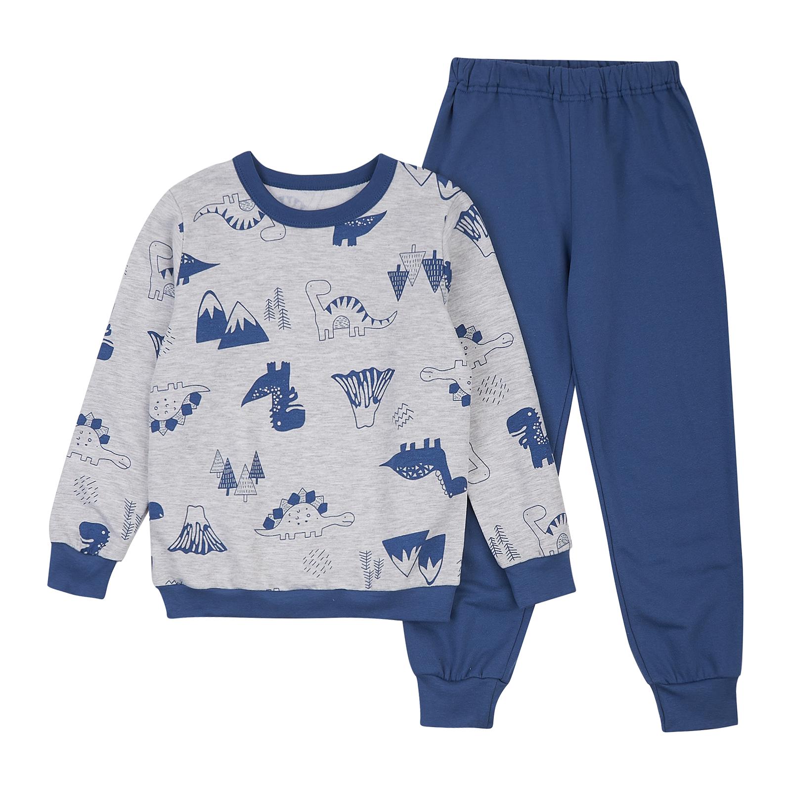 Піжама дитяча ЛяЛя К3ФТ143/6-1851 тепла 116 см Сірий (22642316) - фото 1 Піжама дитяча ЛяЛя К3ФТ143/6-1851 тепла 116 см Сірий (22642316) - фото 1