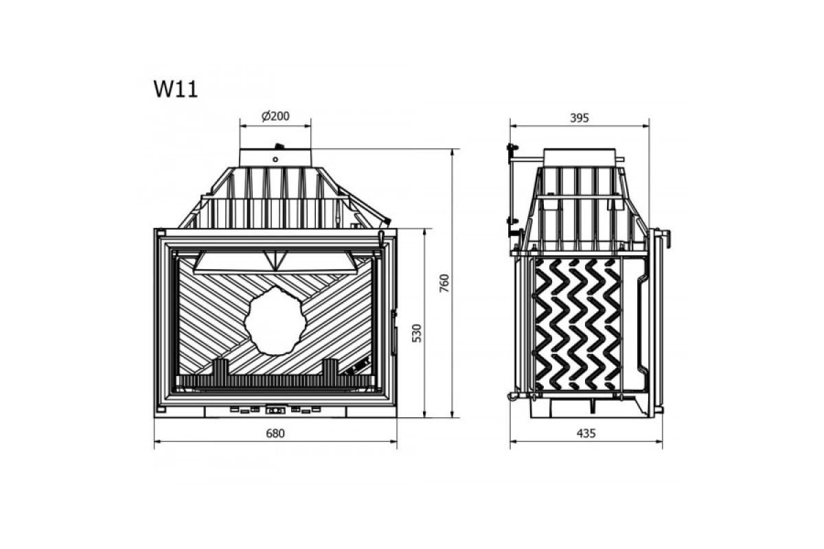 Каминная топка KawMet W11 18 кВТ (9234952) - фото 7
