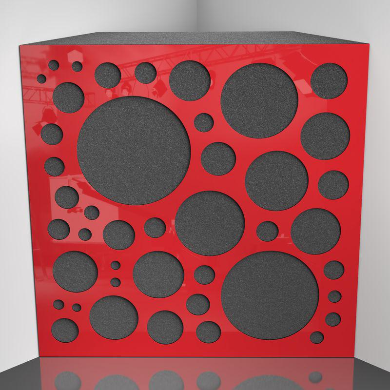 Бас ловушка Ecosound EcoBubble Plastic 50х50 см 100 мм Красный (1458)