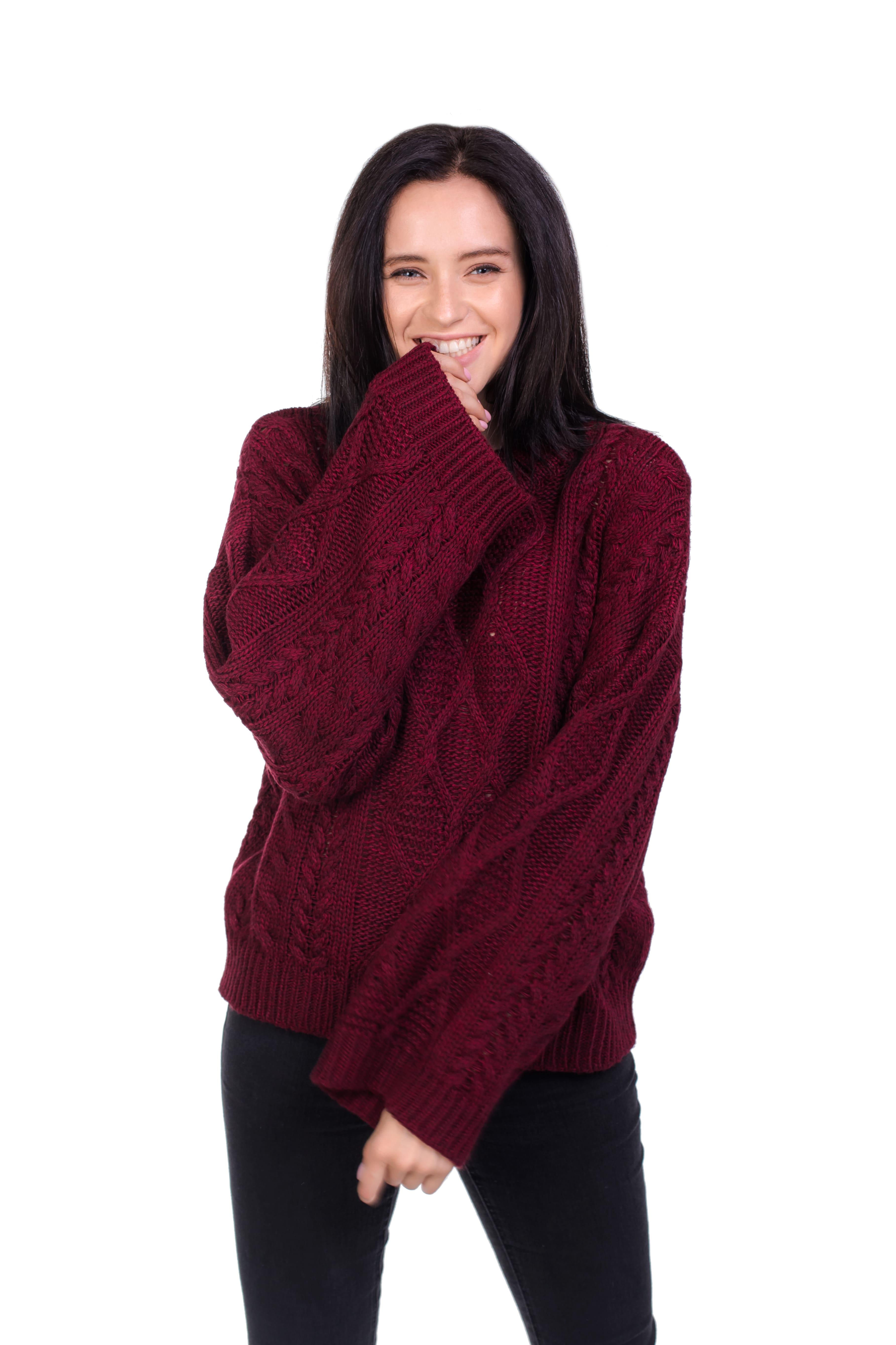 Джемпер женский Bakhur с широкими рукавами M-L Маджента (3204 Мд 46-48) - фото 3