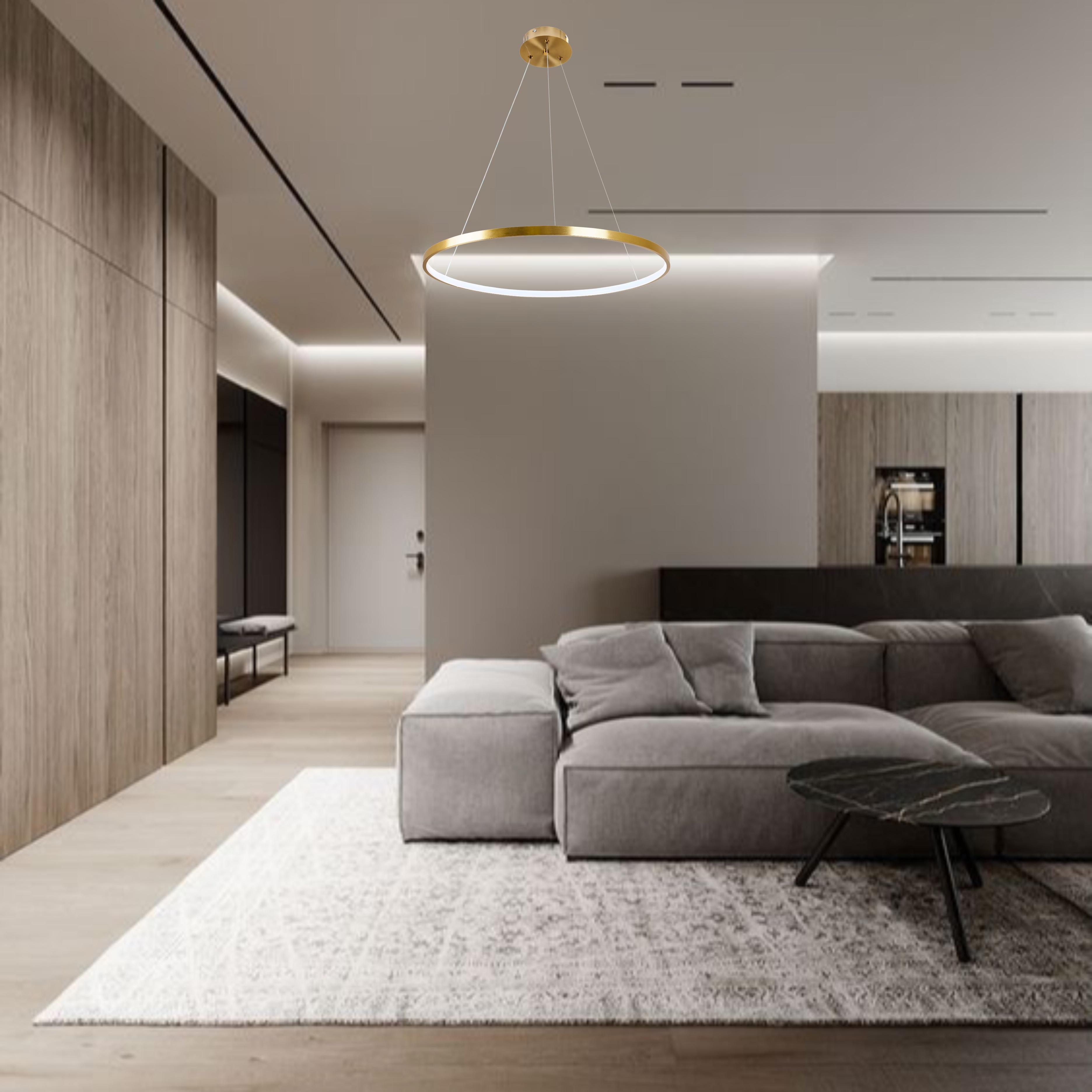 Люстра підвіс Circle кільцева світлодіодна 60 см Бронзовий (52-9832-1) - фото 2