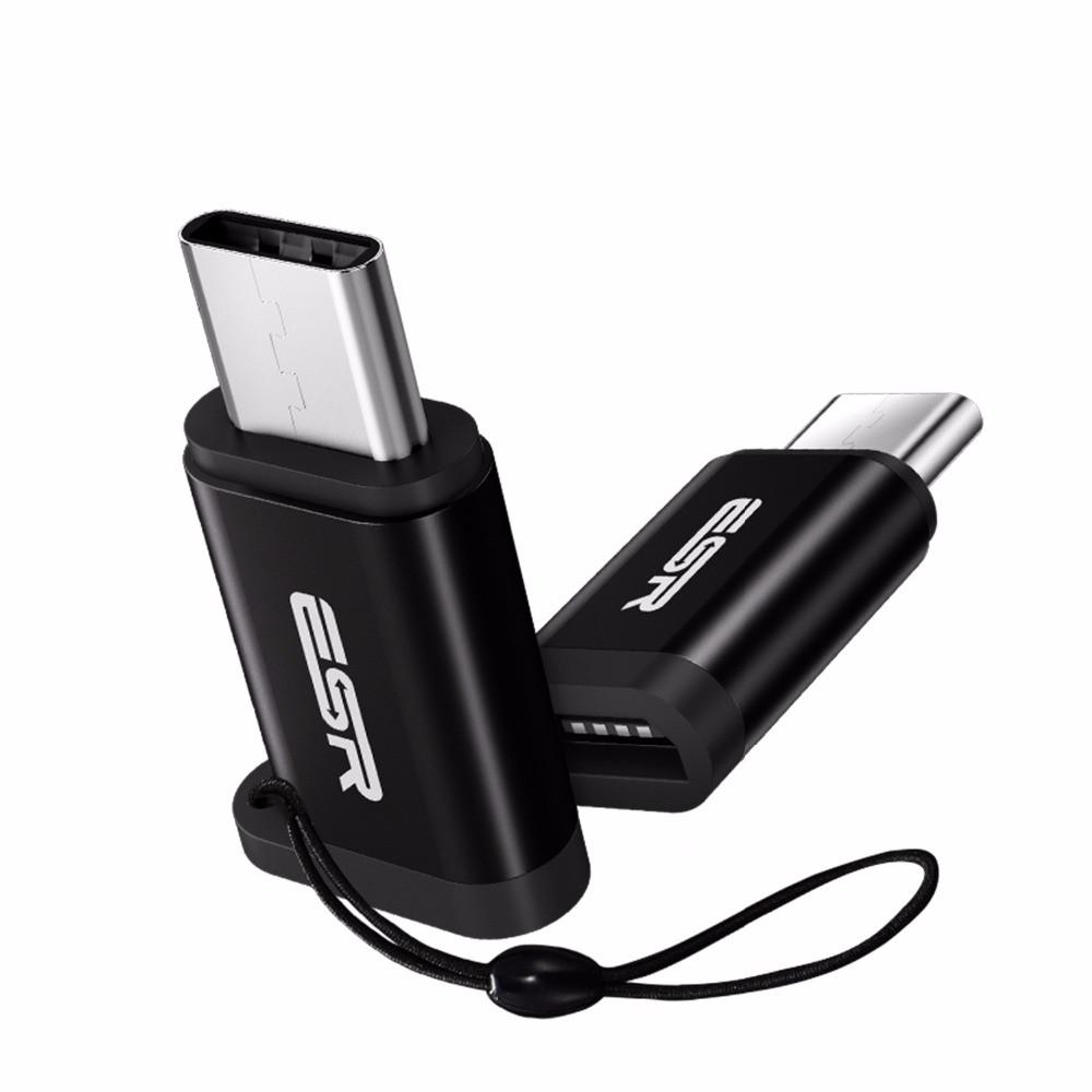 Перехідник Micro USB до USB-C ESR Чорний - фото 1