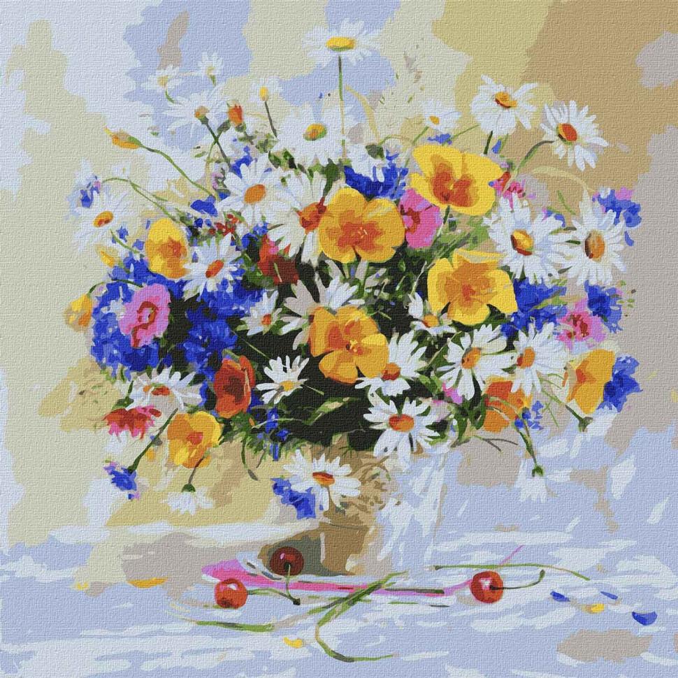 Картина по номерам Идейка Цветочный мусс 40х40 см (KHO3186)