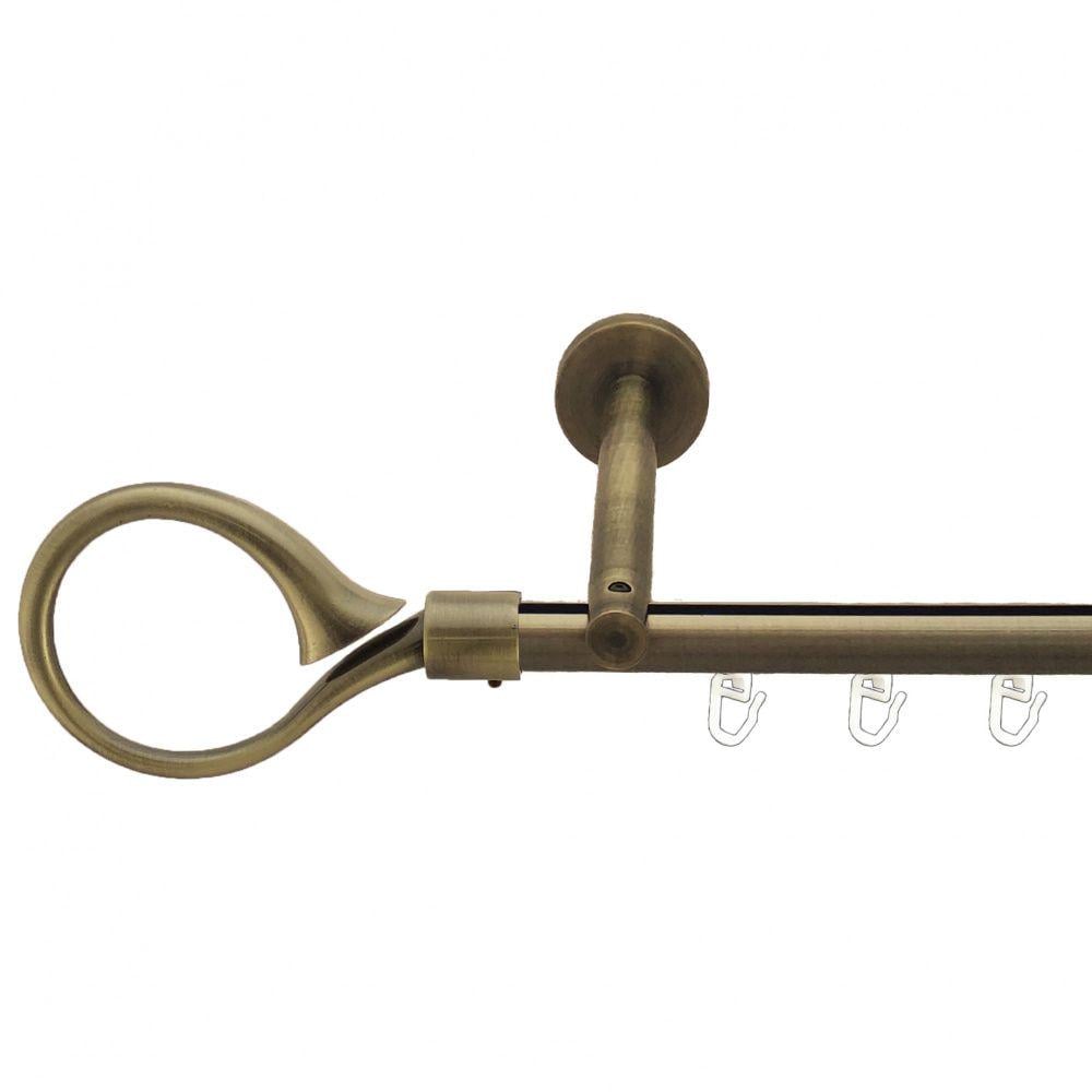 Карниз металлический Orvit Скипта однорядный цилиндр/профиль 16 см профильная труба Антик 19 мм 160 см (7218057)