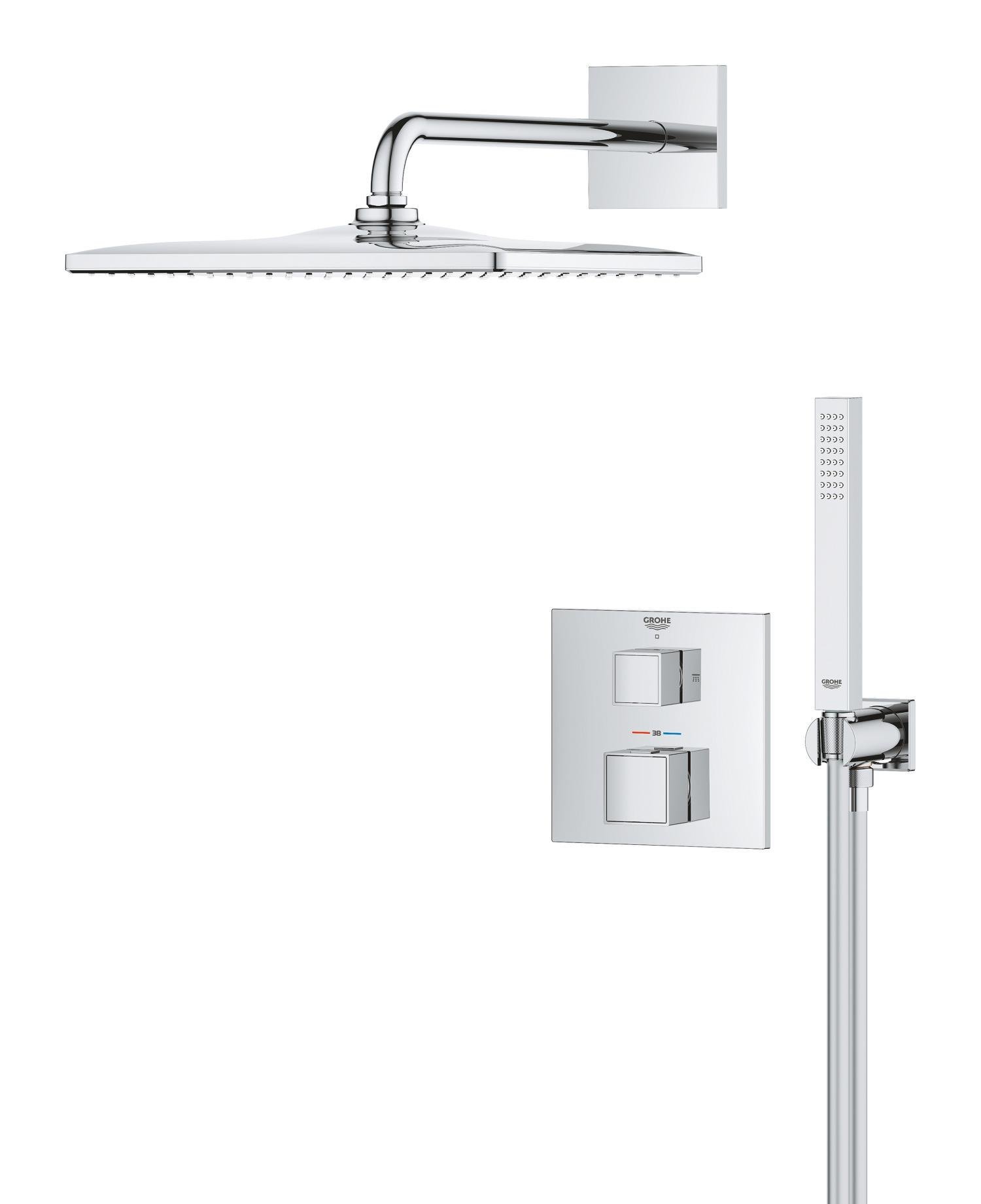 Душова система Grohe Grohtherm Cube прихованого монтажу (34868000) - фото 2 Душова система Grohe Grohtherm Cube прихованого монтажу (34868000) - фото 2