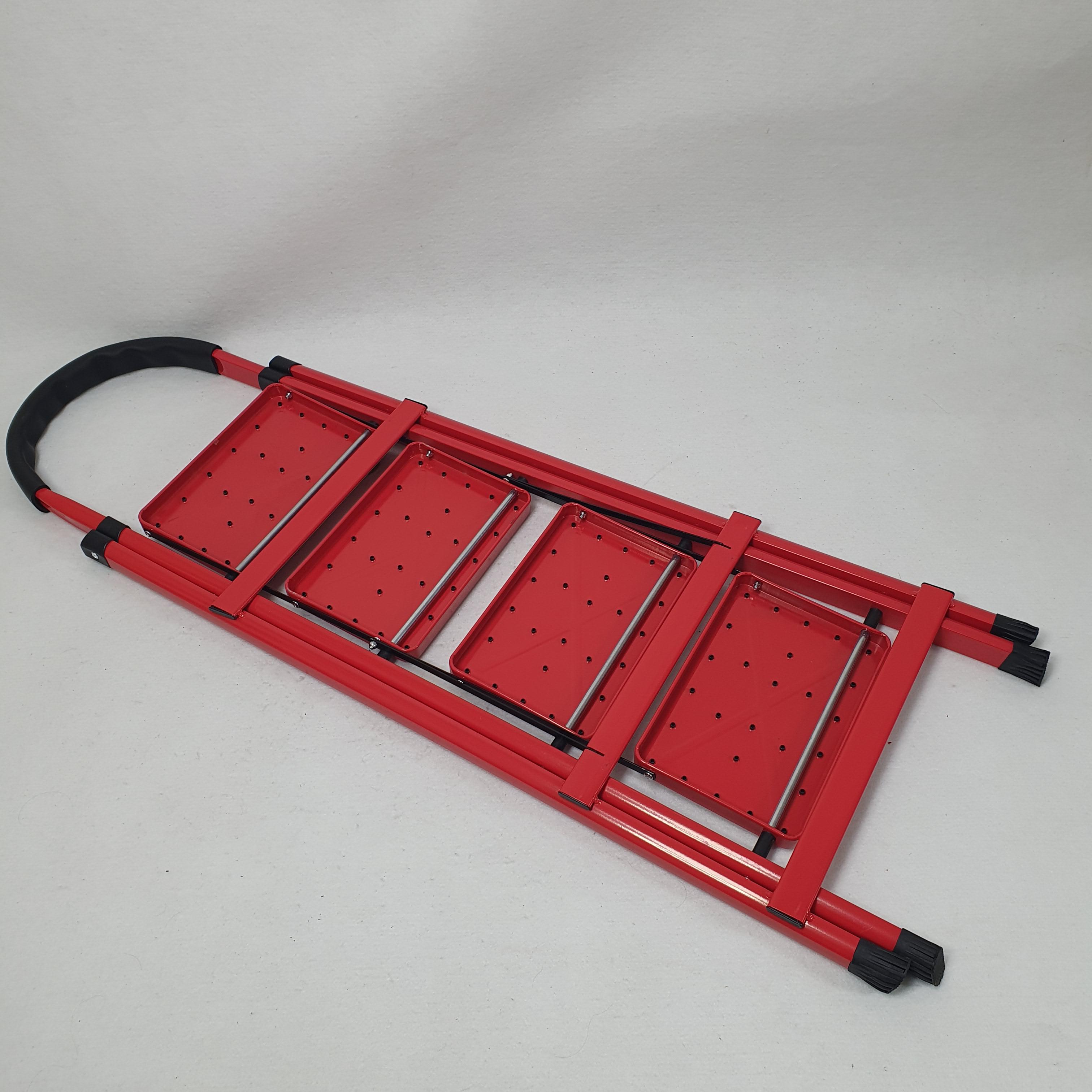 Лестница металлическая на 4 ступени с прорезиненными ковриками (LFS-4S-Red) - фото 6 Лестница металлическая на 4 ступени с прорезиненными ковриками (LFS-4S-Red) - фото 6