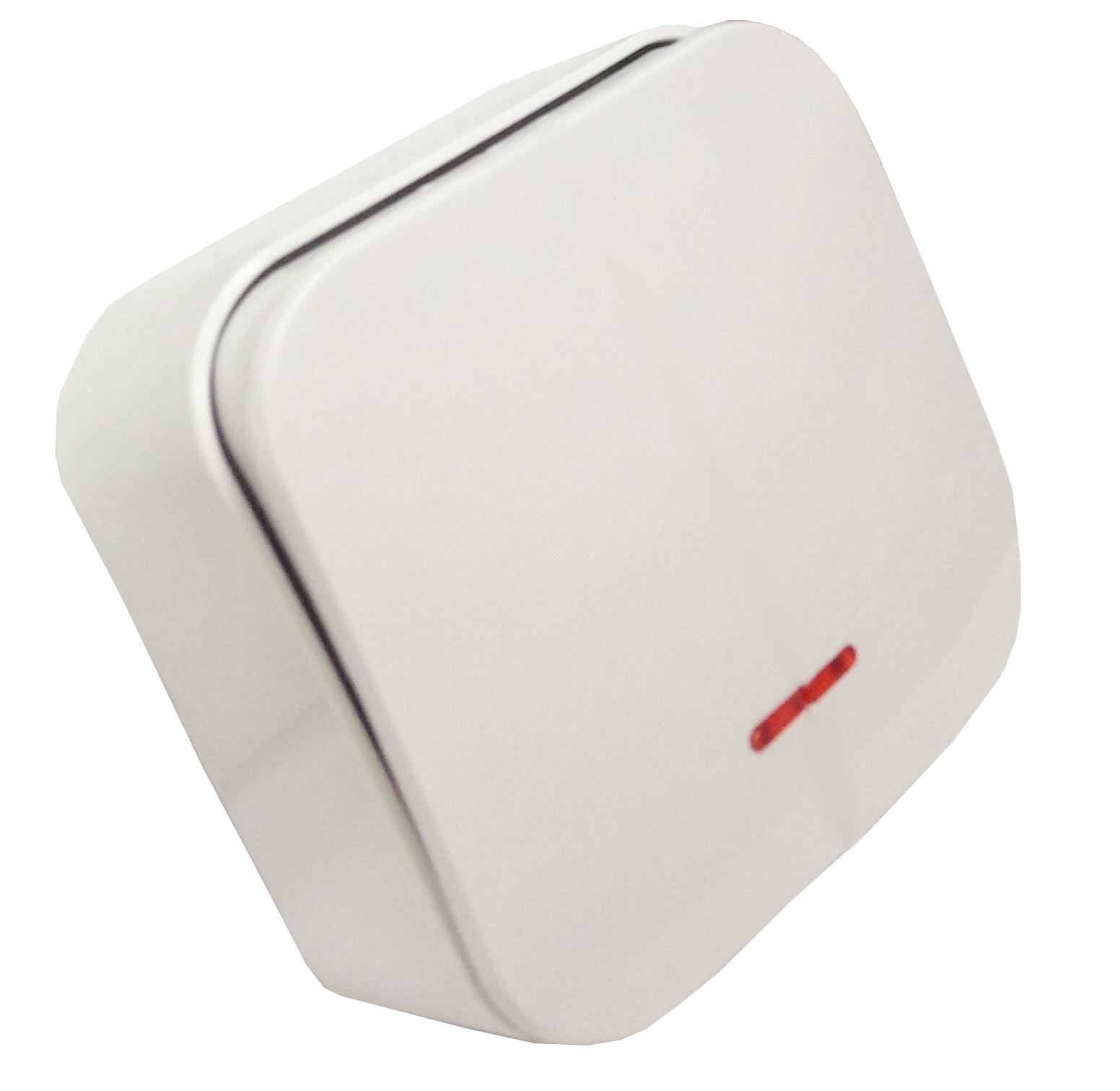 Вимикач одноклавішний з підсвіткою MODA 10А Білий