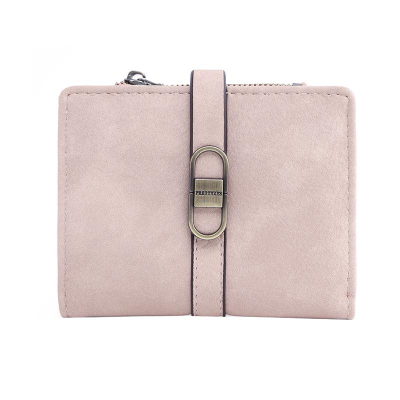 Кошелек женский Prettyzys клатч с пряжкой складной Pink