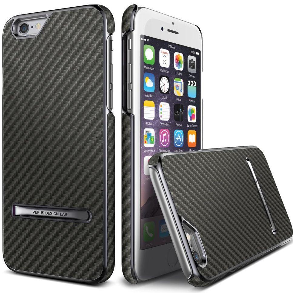 Чехол накладка VS Carbon Stick Case for iPhone 6/6S Titanium Silver