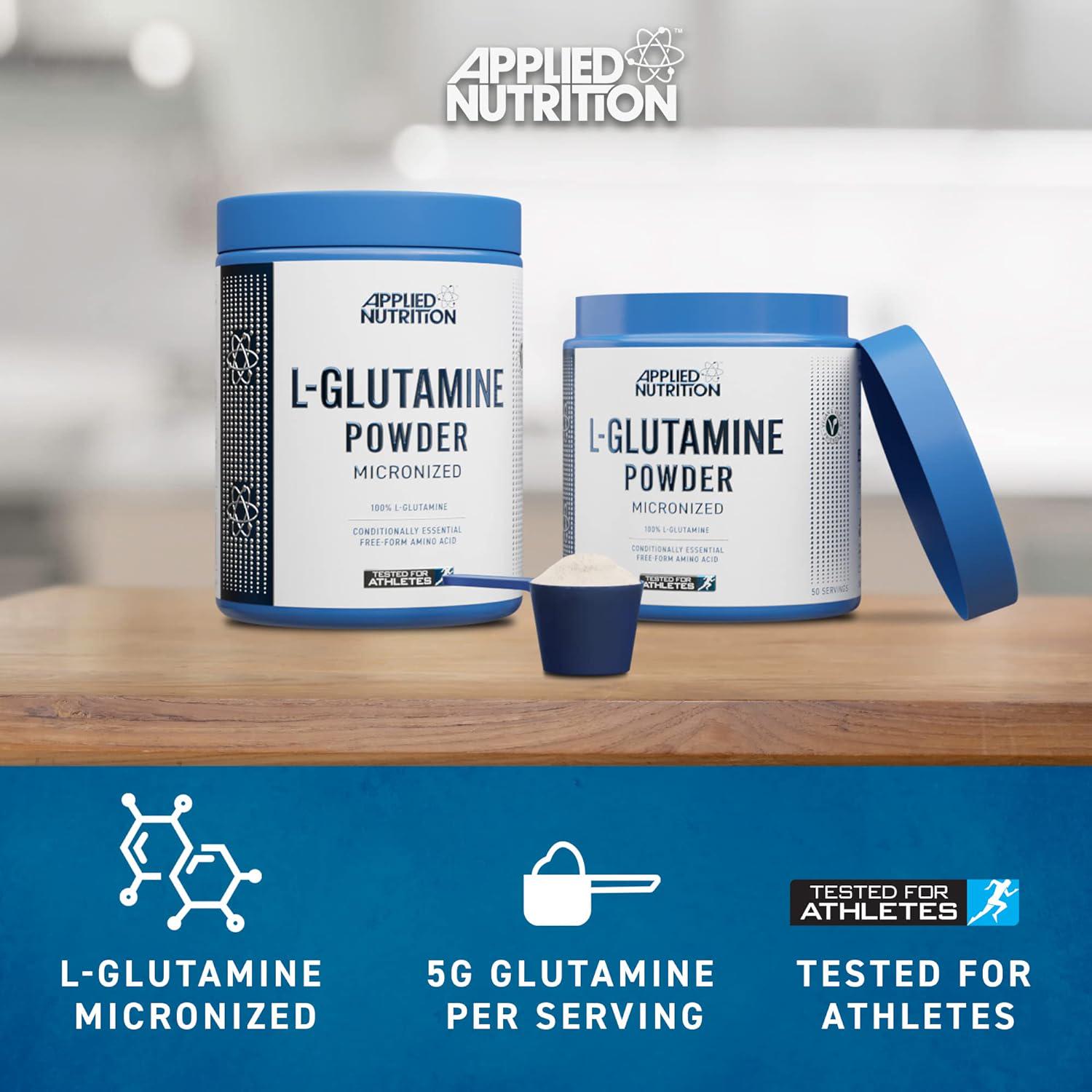 Глутамін L Applied Nutrition L-Glutamine Powder Micronized 50 порцій - фото 3