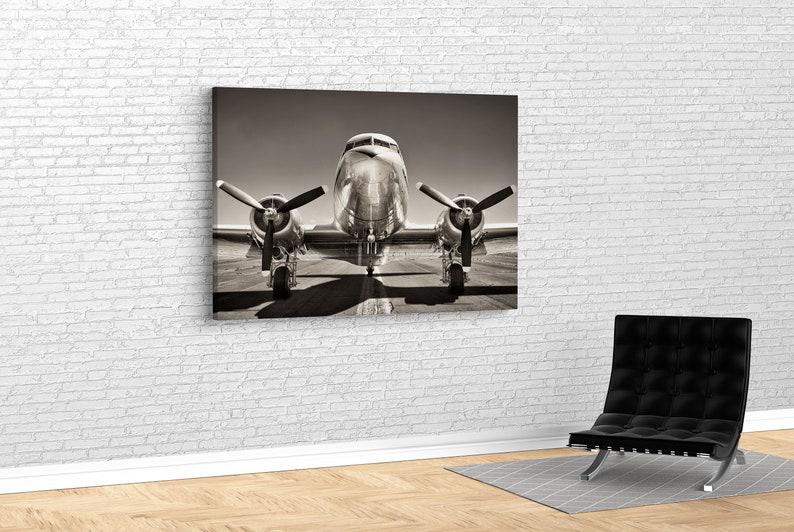Картина для интерьера Блестящий самолет 120x80 см (709)