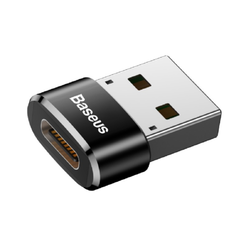 Перехідник BASEUS USB Male To Type C Female 2.4 A CAAOTG-01 Black