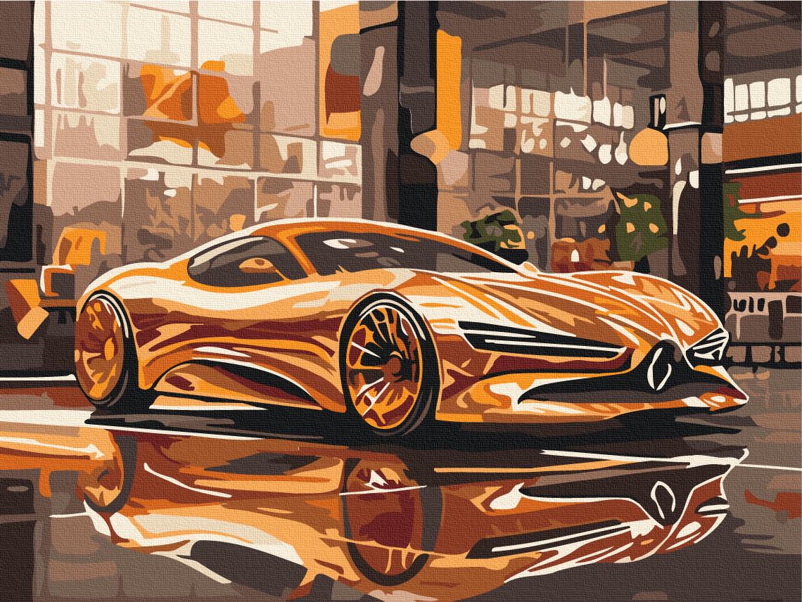 Картина за номерами Brushme Золотий спідстер 30x40 см (3112790760)