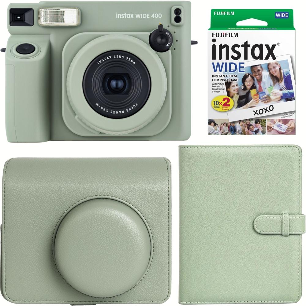 Фотоаппарат моментальной печати Fujifilm Instax Wide 400 чехол/фотоальбом 80/фотопленка 20 шт. Green (25322942)