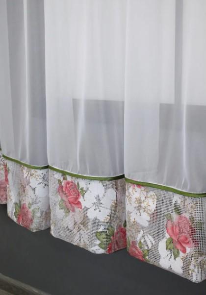 Гардина на кухню шифон/жаккард 280х170 см Белый/Терракотовый (110к) - фото 3 Гардина на кухню шифон/жаккард 280х170 см Белый/Терракотовый (110к) - фото 3