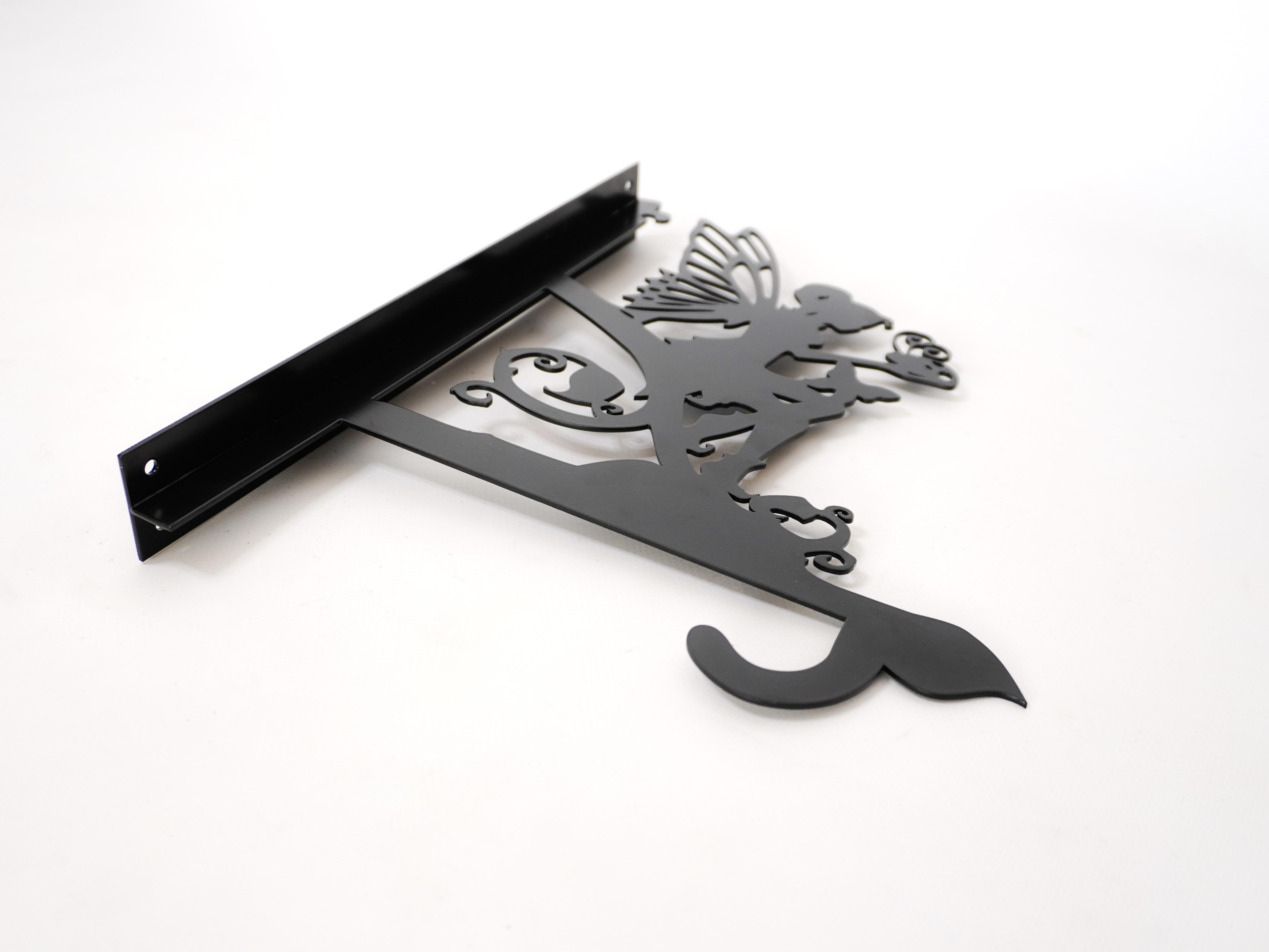 Кронштейн Фея с жучком для кашпо с цветами метал Черный (М004) - фото 4