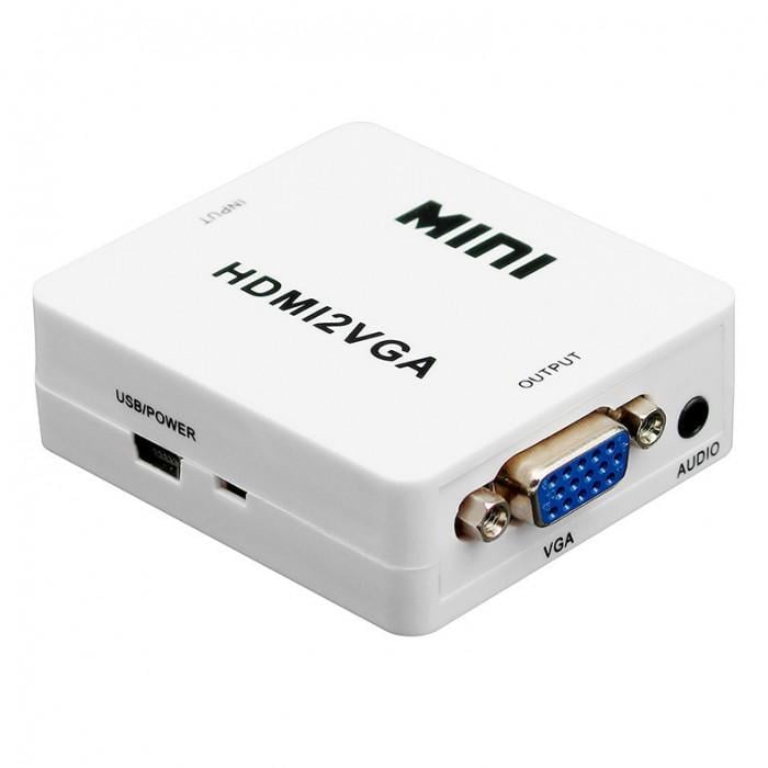 Адаптер SUNROZ HDMI to VGA переходник конвертер 720p/1080p Адаптер SUNROZ HDMI to VGA переходник конвертер 720p/1080p