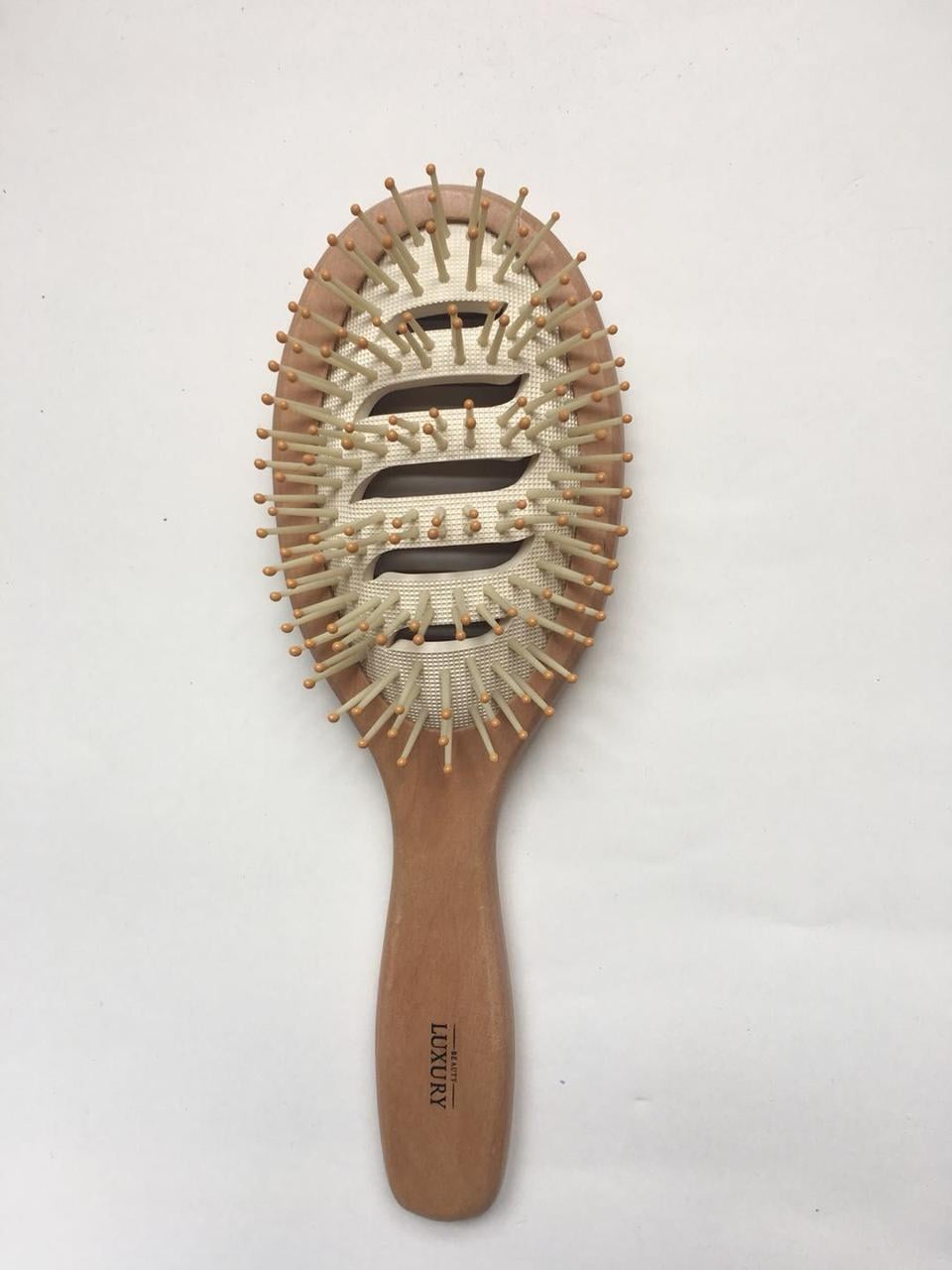 Щетка массажная для волос деревянная Beauty Luxury HB-03-15