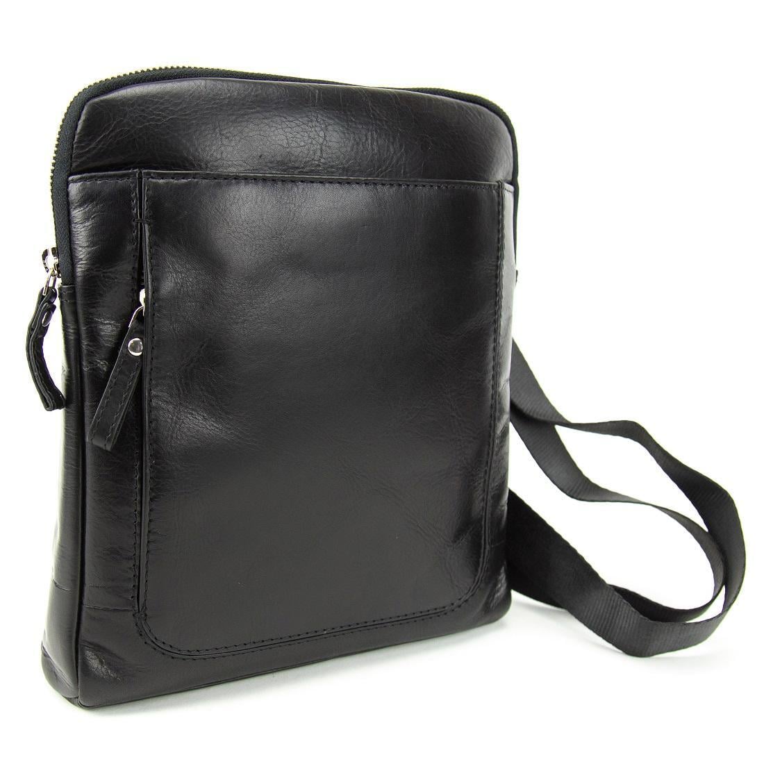 Мужская сумка через плечо Royal Bag S-TV-4144A из натуральной кожи Черный (7706)