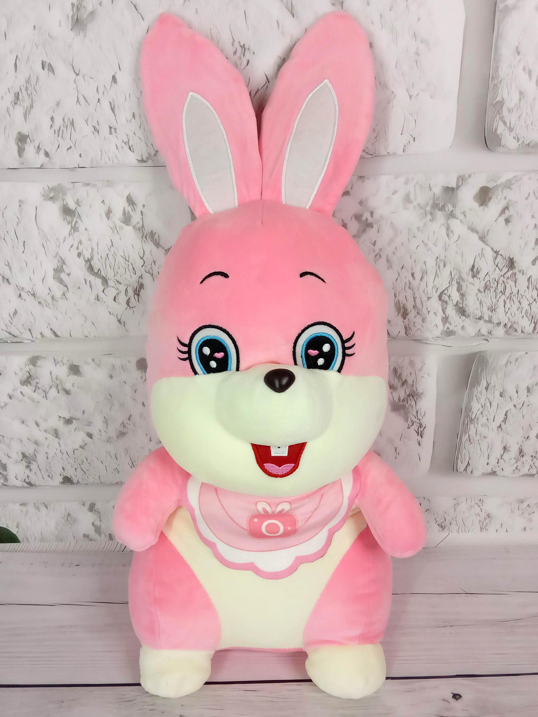 М'яка іграшка Зайчик вухань з пледом всередині Рожевий (15194188)