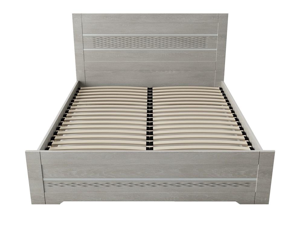 Кровать двуспальная Неман 180 Соломия с ящиками МДФ 1865х2064х1050 мм Дуб грей (40223)