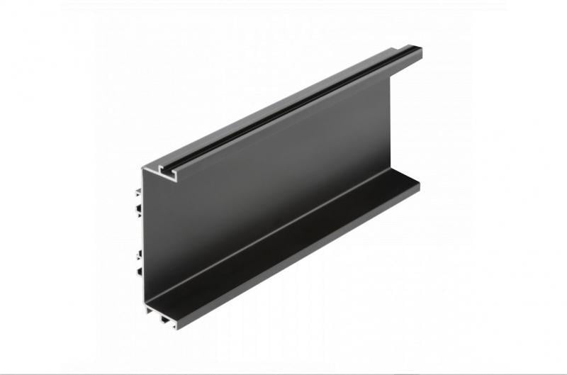 Профіль ручка VELLO горизонтальний з пазом під LED 5 мм тип C 4100 мм Чорний