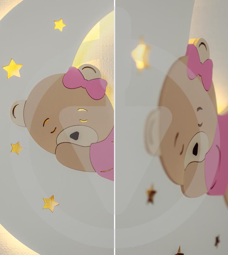 Ночник детский Луна с мишкой настенная на батарейках (088) - фото 3 Ночник детский Луна с мишкой настенная на батарейках (088) - фото 3