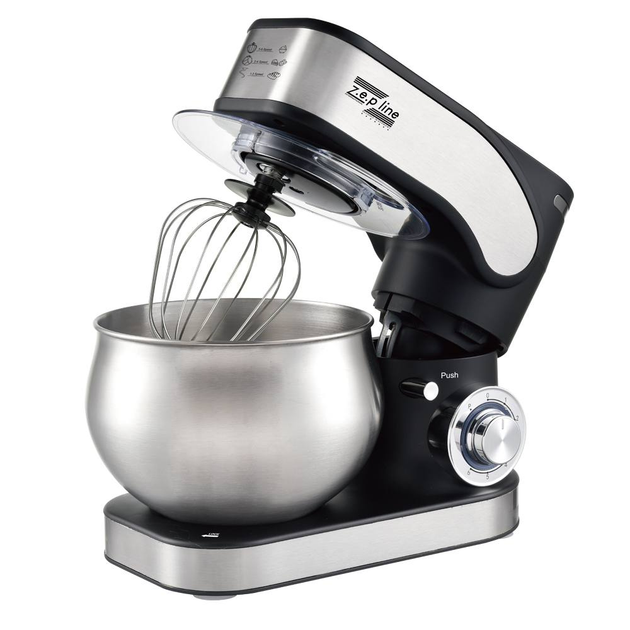 Міксер планетарний Zepline ZP-136 3500 Вт нержавіюча чаша 6 л Чорний (ML-04923)