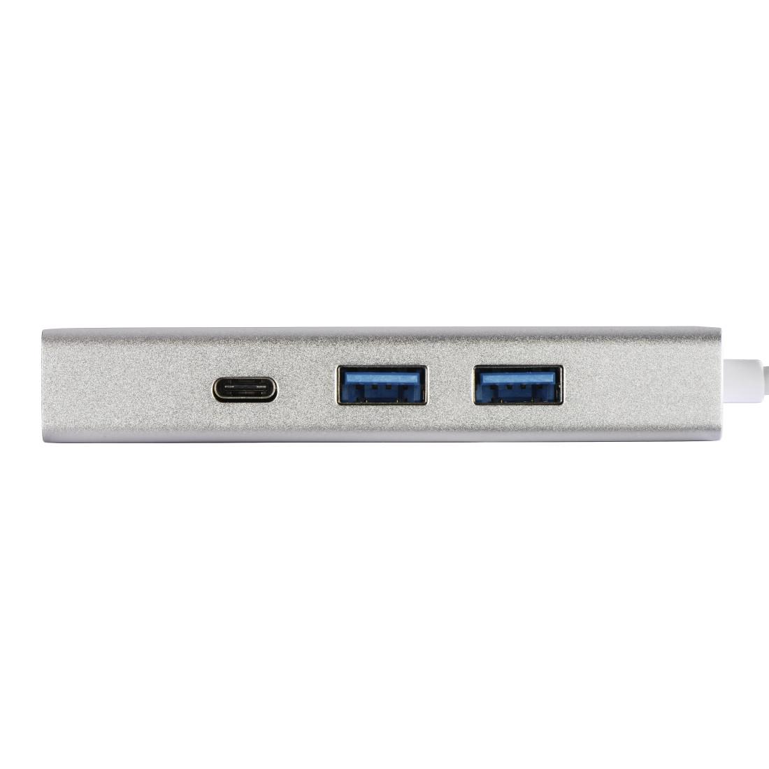 Концентратор Hama USB-3,1 Type-C Hub 3в1 Silver (8675536) - фото 2