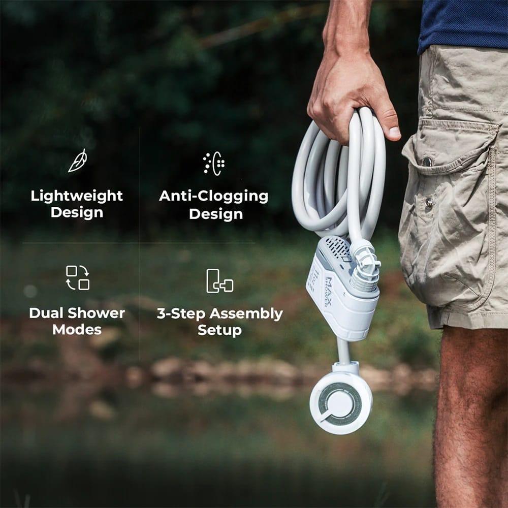 Душ портативний акумуляторний Flextail Max Shower із насосом/USB-C - фото 9