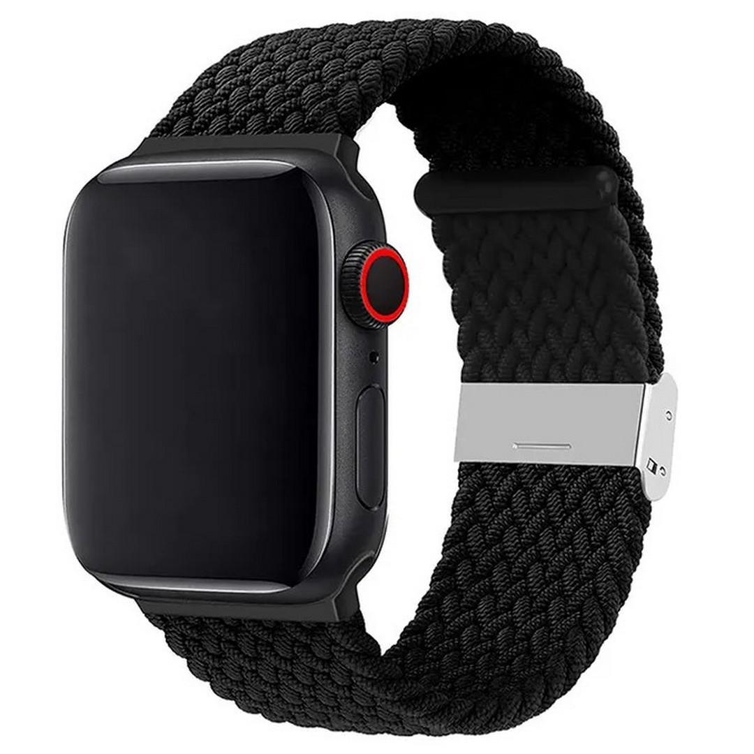 Ремешок плетеный нейлоновый для Apple Watch 42/44/45/49 мм Black (nrNY04_b) Ремешок плетеный нейлоновый для Apple Watch 42/44/45/49 мм Black (nrNY04_b)