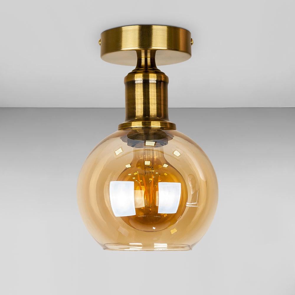 Люстра потолочная лофт Light House LS-18639X-1 BRZ/BR Бронзовый/Янтарный