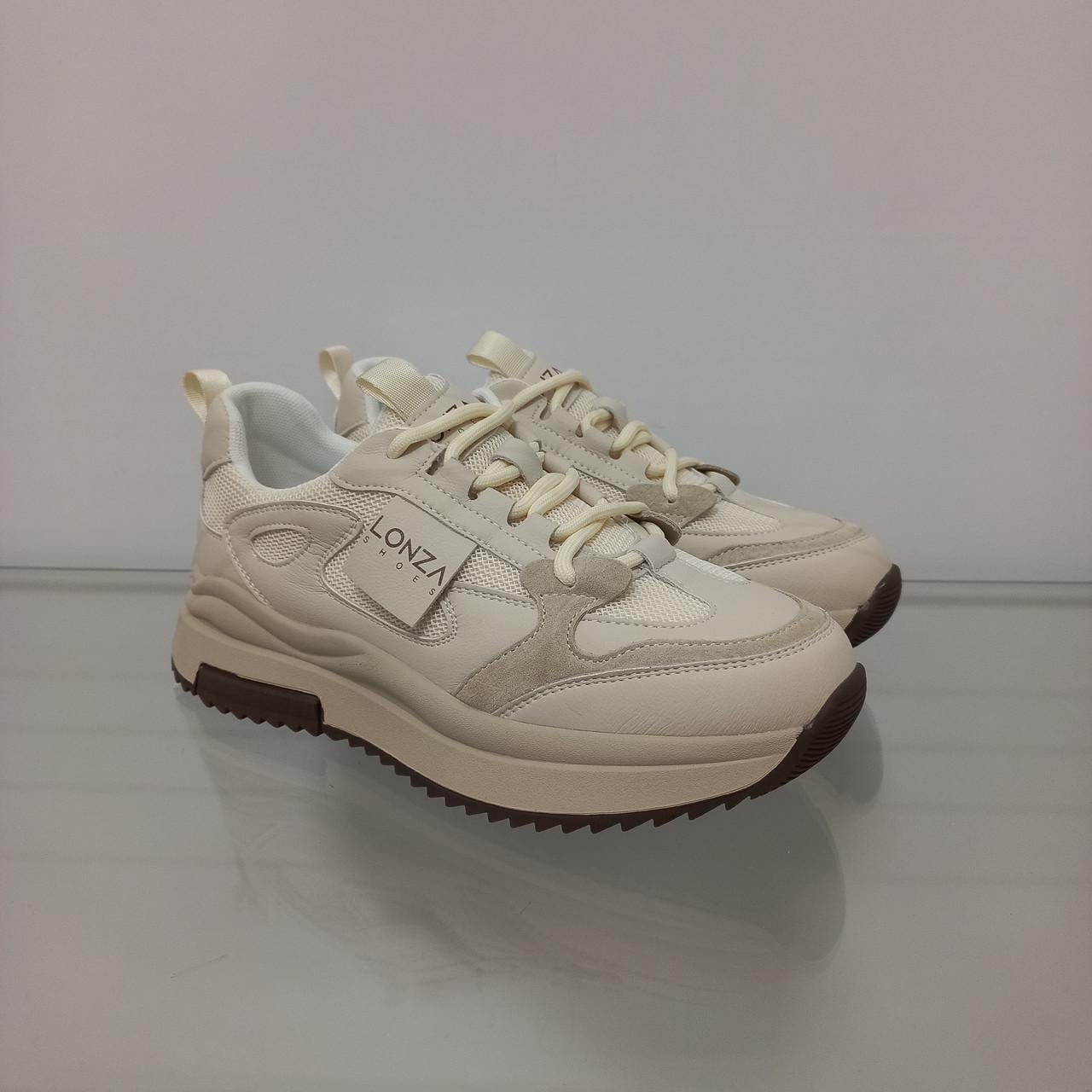 Кросівки жіночі з сіткою на платформі р. 36 Бежевий (33384687)