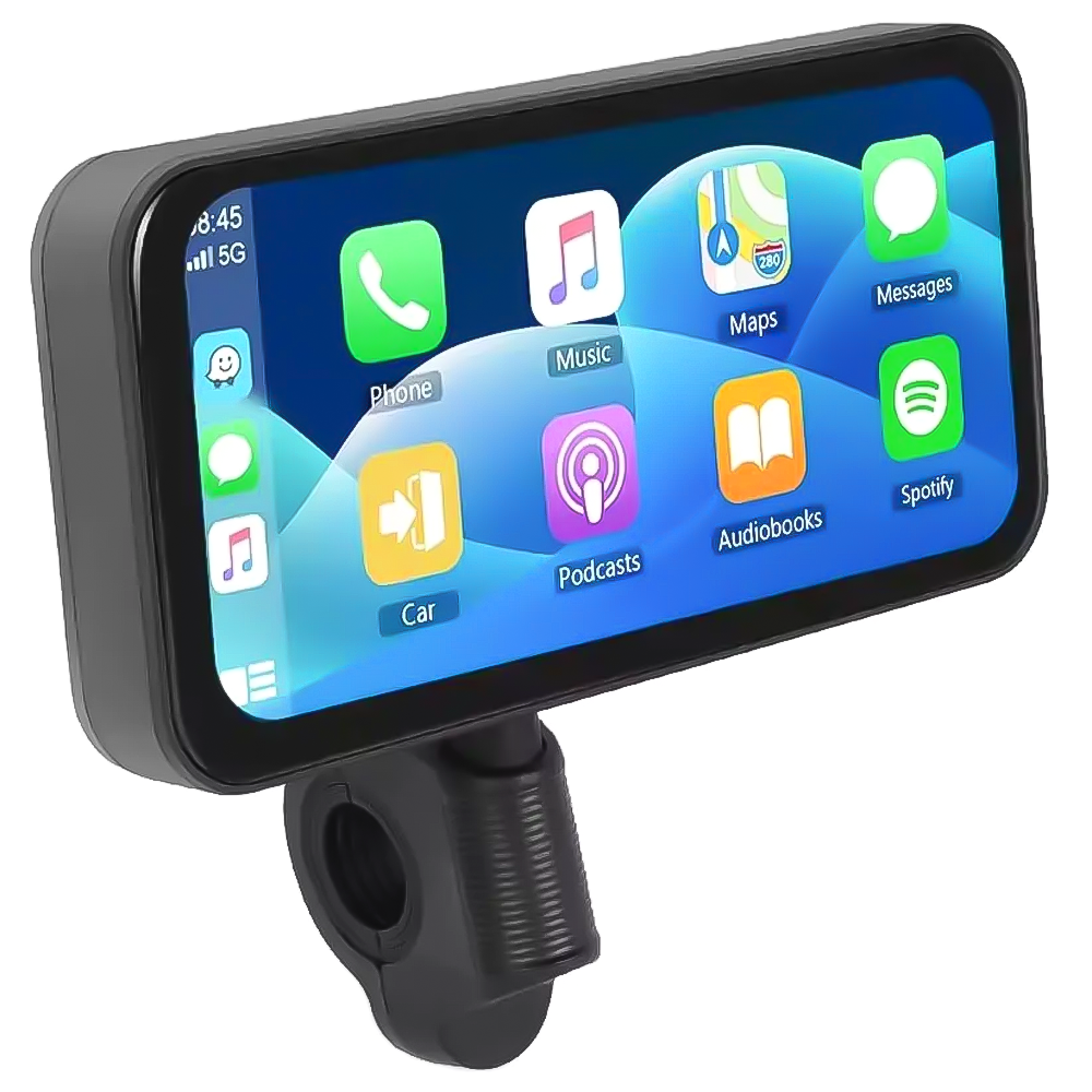 Монітор мультимедійний для мотоцикла Podofo A3659 Bluetooth Wi-Fi GPS Чорний