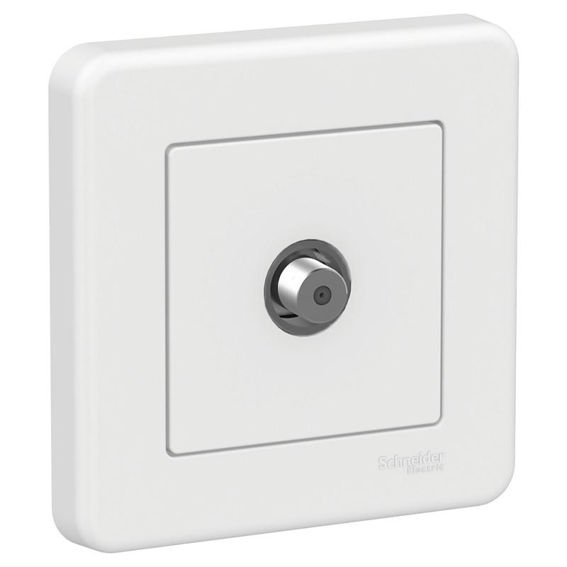 Розетка концевая Schneider Electric Leona ABS SAT Белый (LNA3700121)