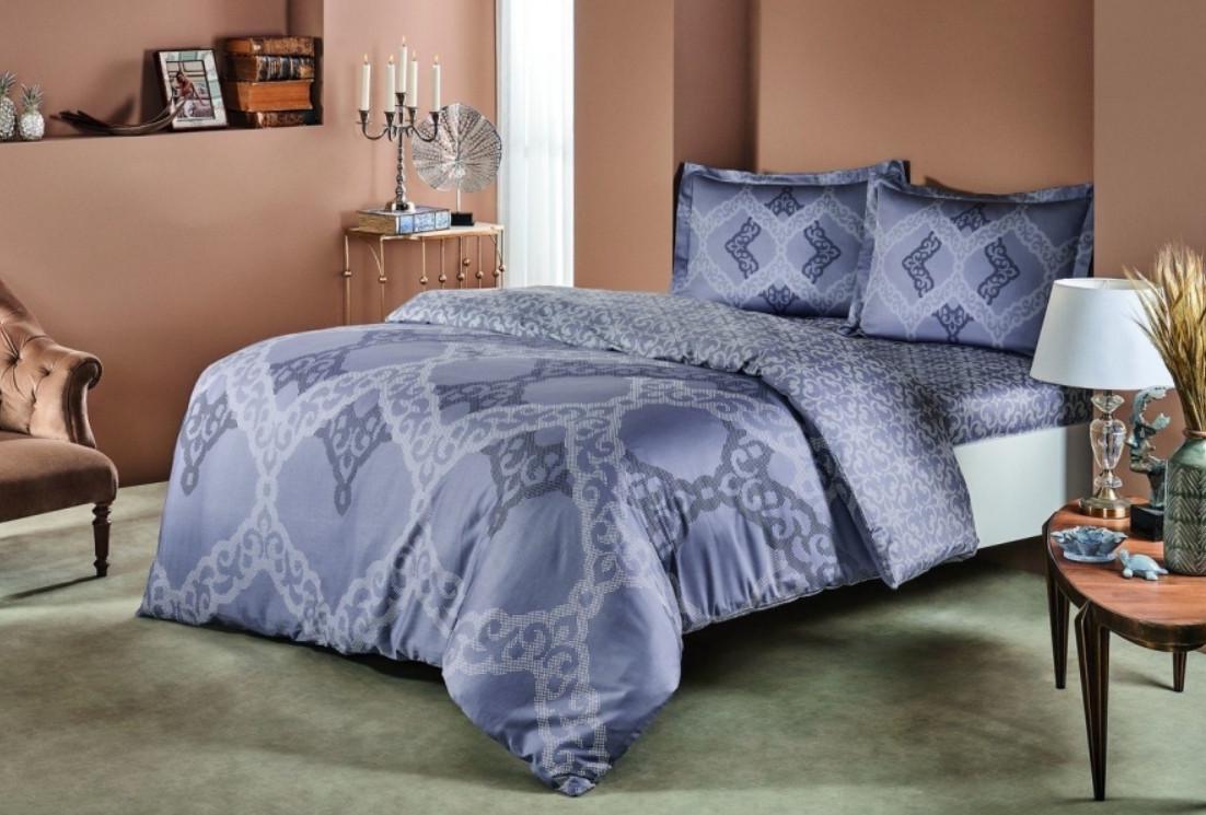 Постельное белье Tac Corette gri v05 сатин Серый