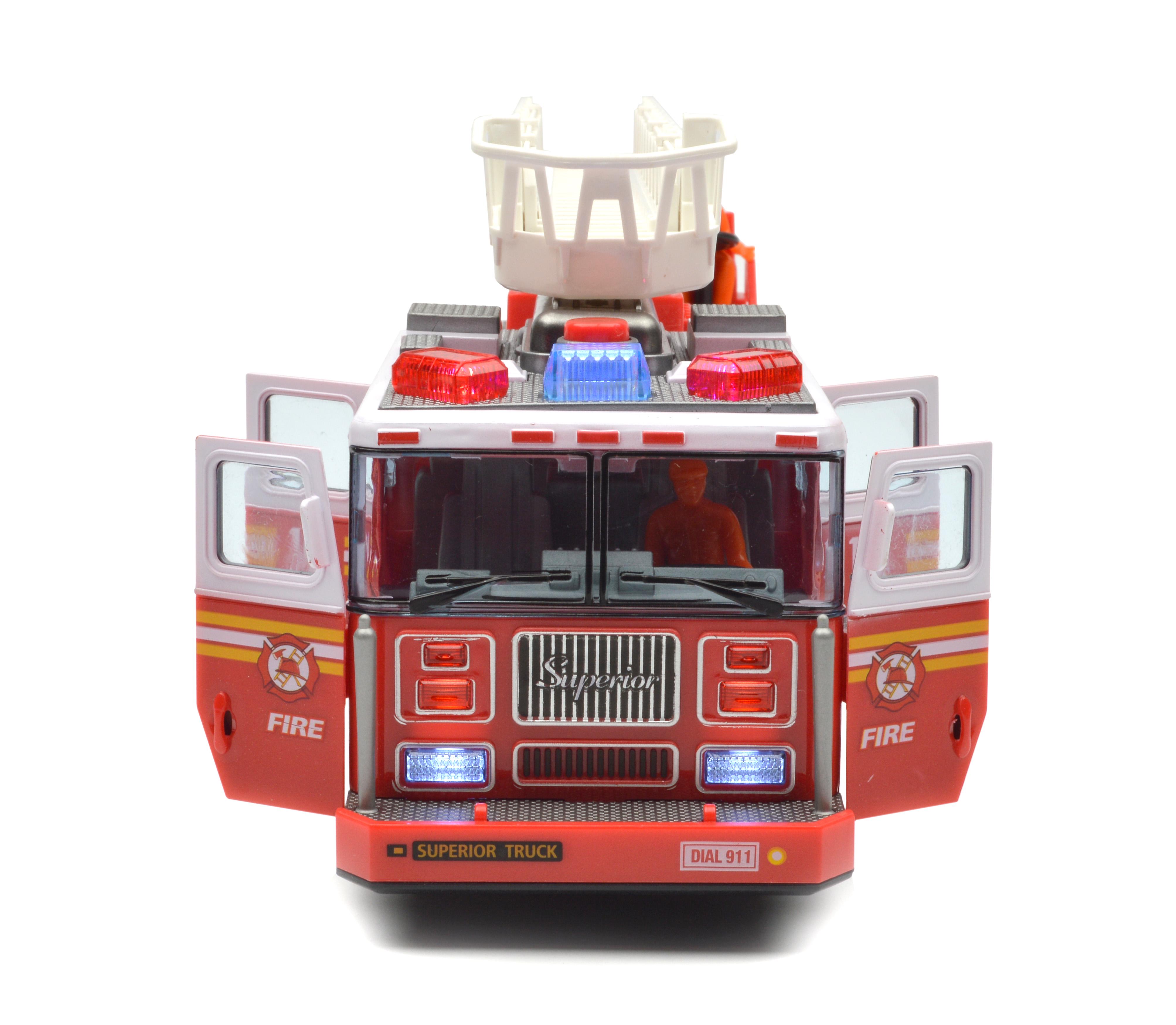 Пожарная машина Shantou 733A с подсветкой/звуками/интерактивными дверями (XF 733A) - фото 7