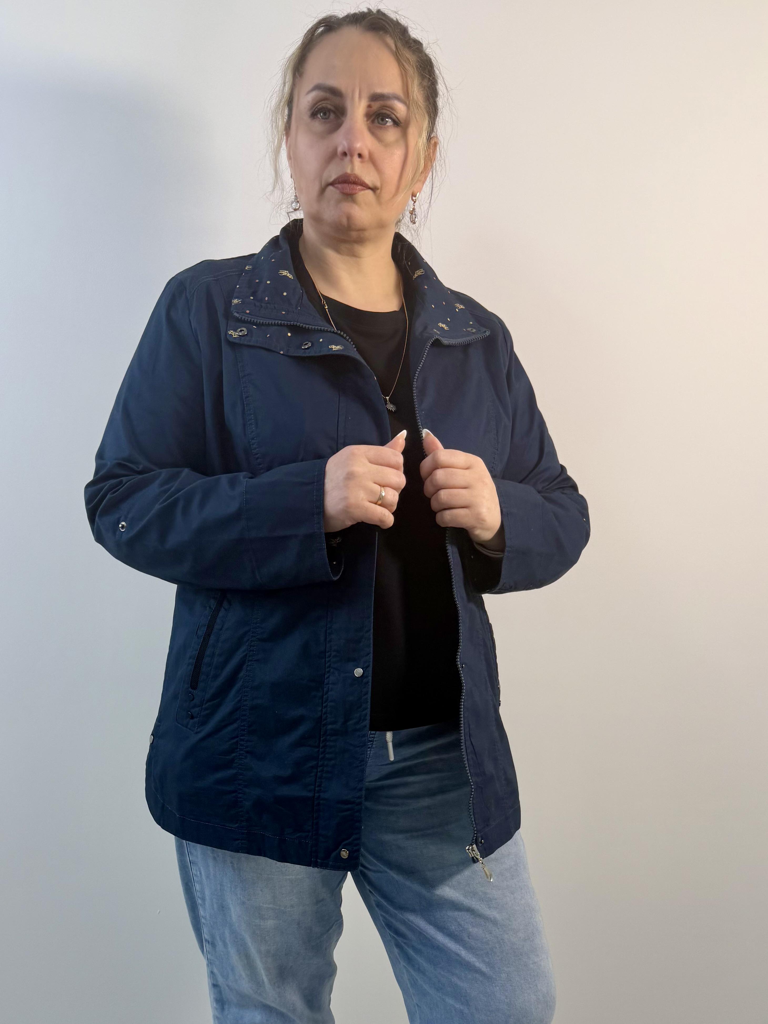 Куртка-вітрівка жіноча oversize 5XL Синій (591/5XL(C))