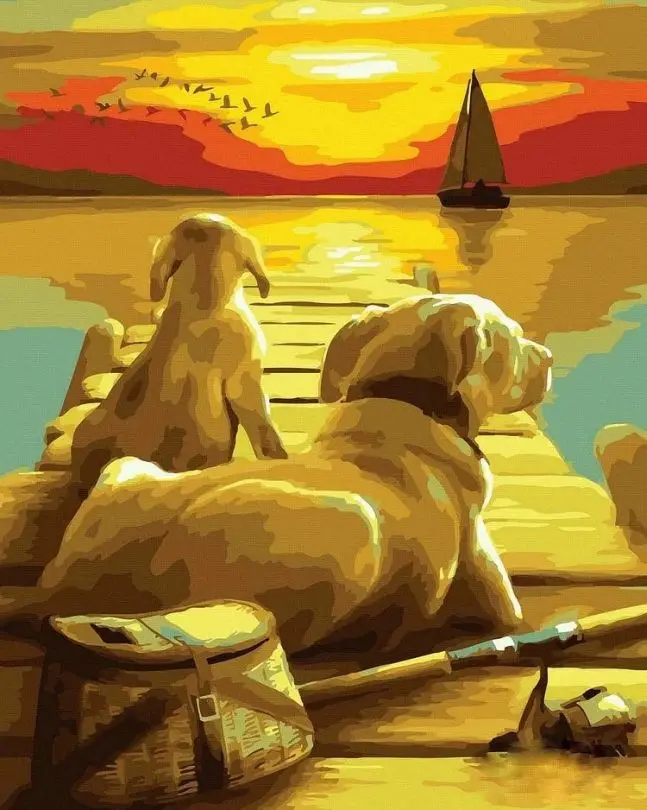 Картина по номерам Brushme Провожая закат 40x50 см (BK-GX7137)