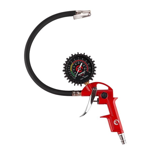 Пістолет для підкачування коліс із манометром пневматичний Intertool (PT-0504)