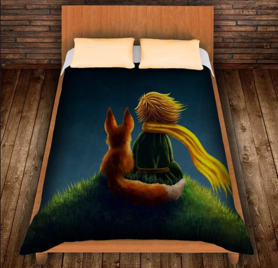 Плед с 3D принтом Маленький принц и лис на холме 150x200 см (epi_0333) Плед с 3D принтом Маленький принц и лис на холме 150x200 см (epi_0333)