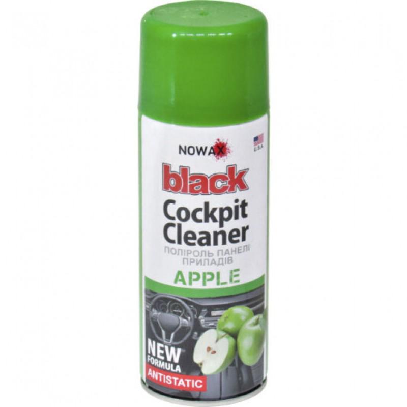 Полироль панели приборов NOWAX Black Cockpit Cleaner Apple 200 мл (NX00208)