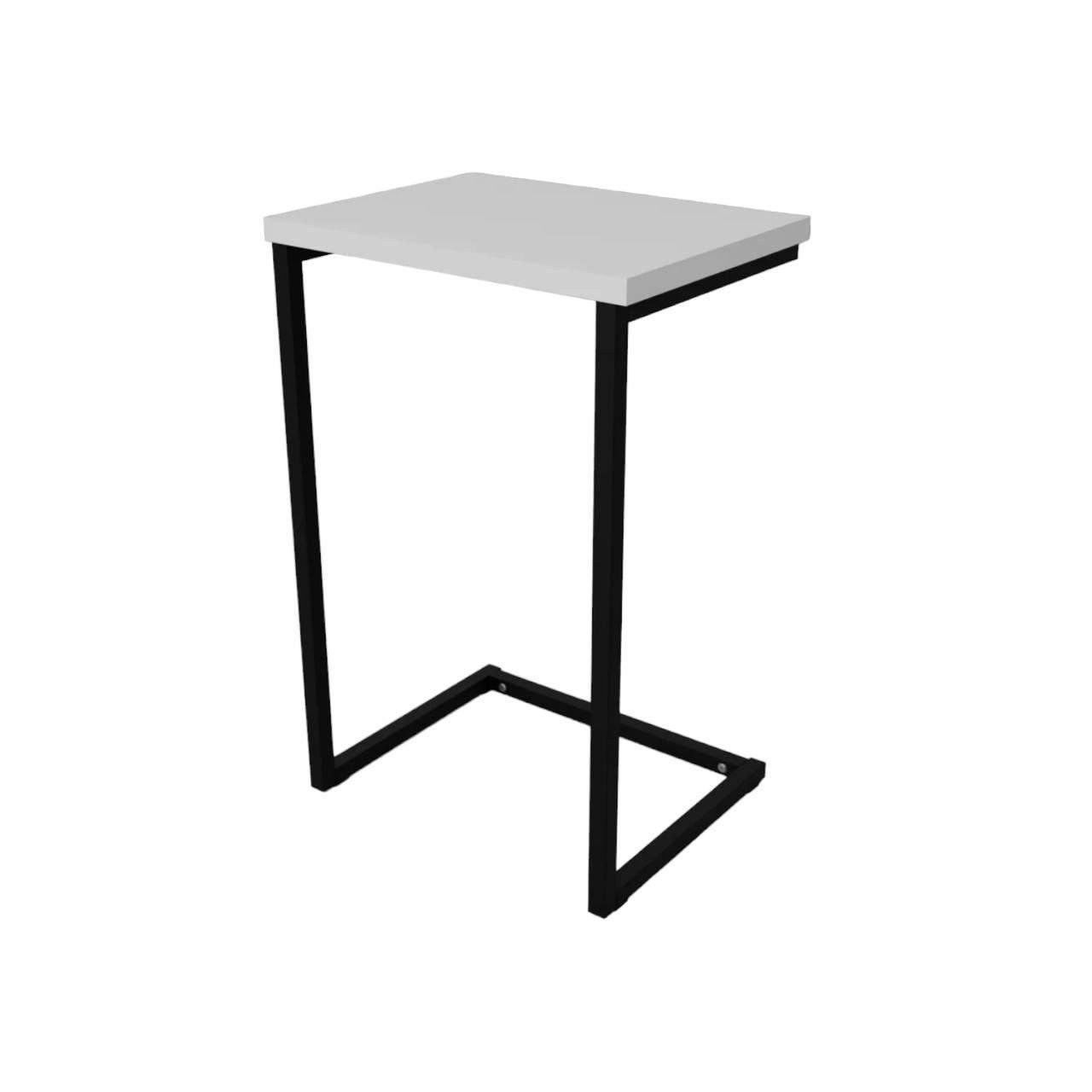Стол приставной Neman Фиджи металл/ЛДСП Белый/Черный